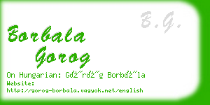 borbala gorog business card