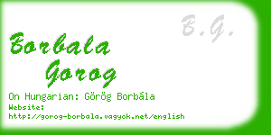 borbala gorog business card